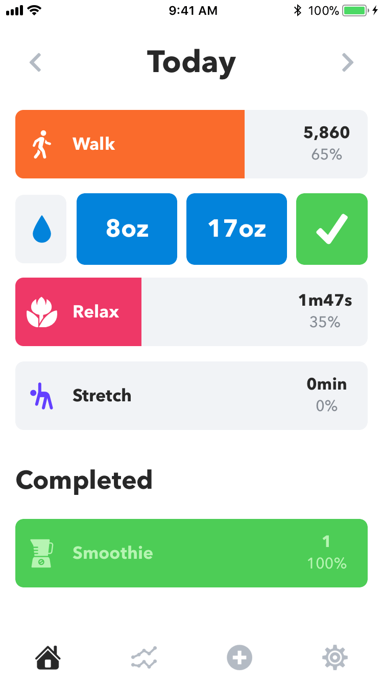 water tracking app with simple interface